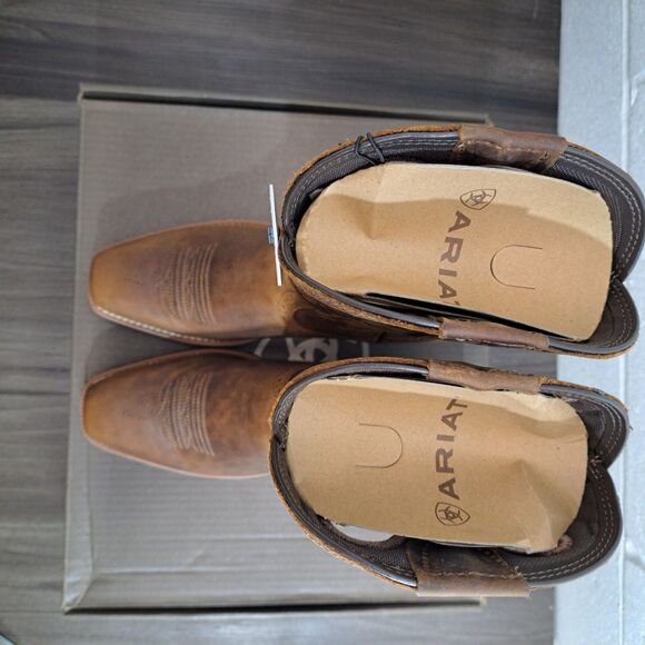 Ariat 10064046 Hybrid Roughstock Western Square Toe Cowboy Boots Size 8 To 8.5D - Picture 8 of 10